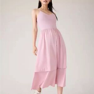Athleta Elation V Neck Hybrid Dress Pink XL NEW NWT